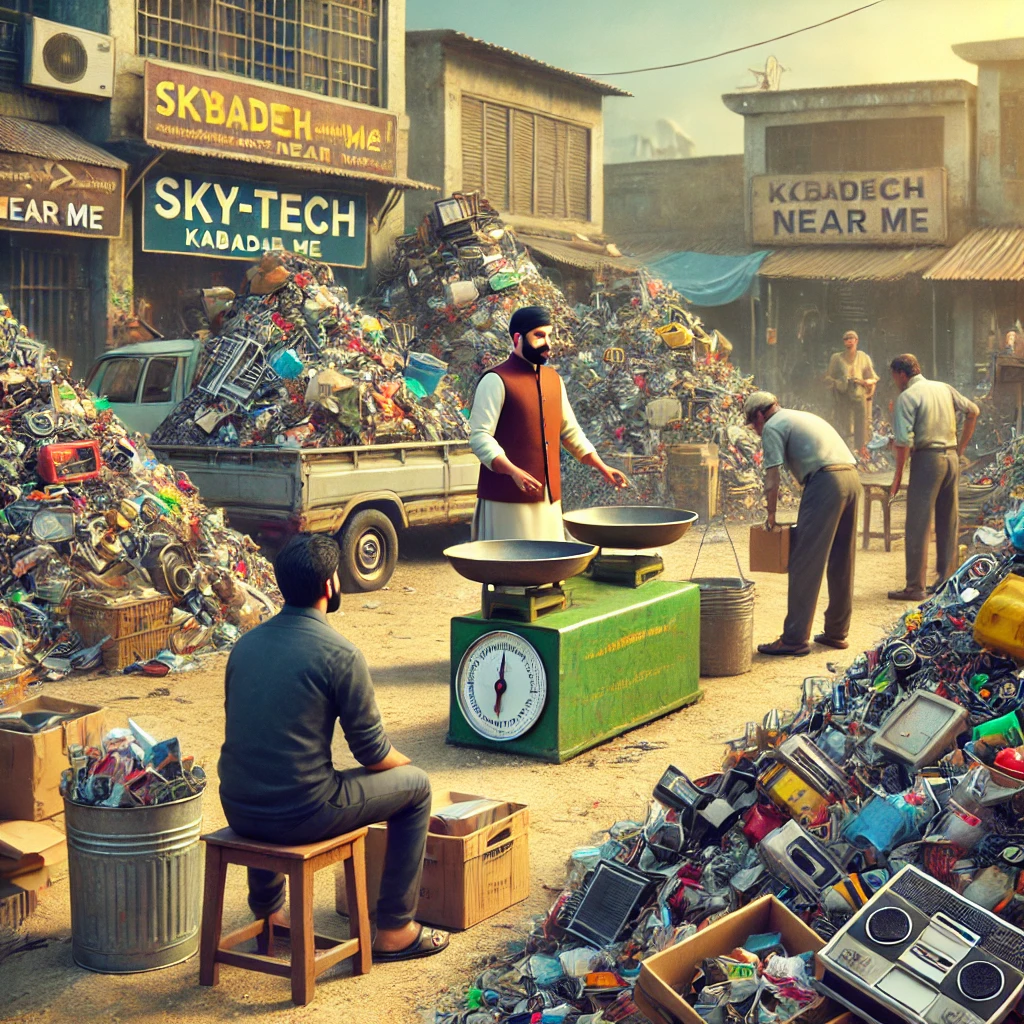 Sky Tech Kabadiwala shop offering scrap collection and recycling services in a nearby location
