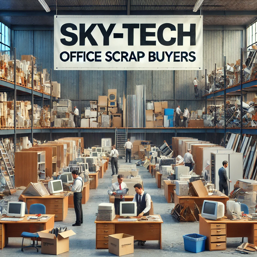 Sky Tech office scrap buyers providing services for purchasing and recycling office scrap materials.